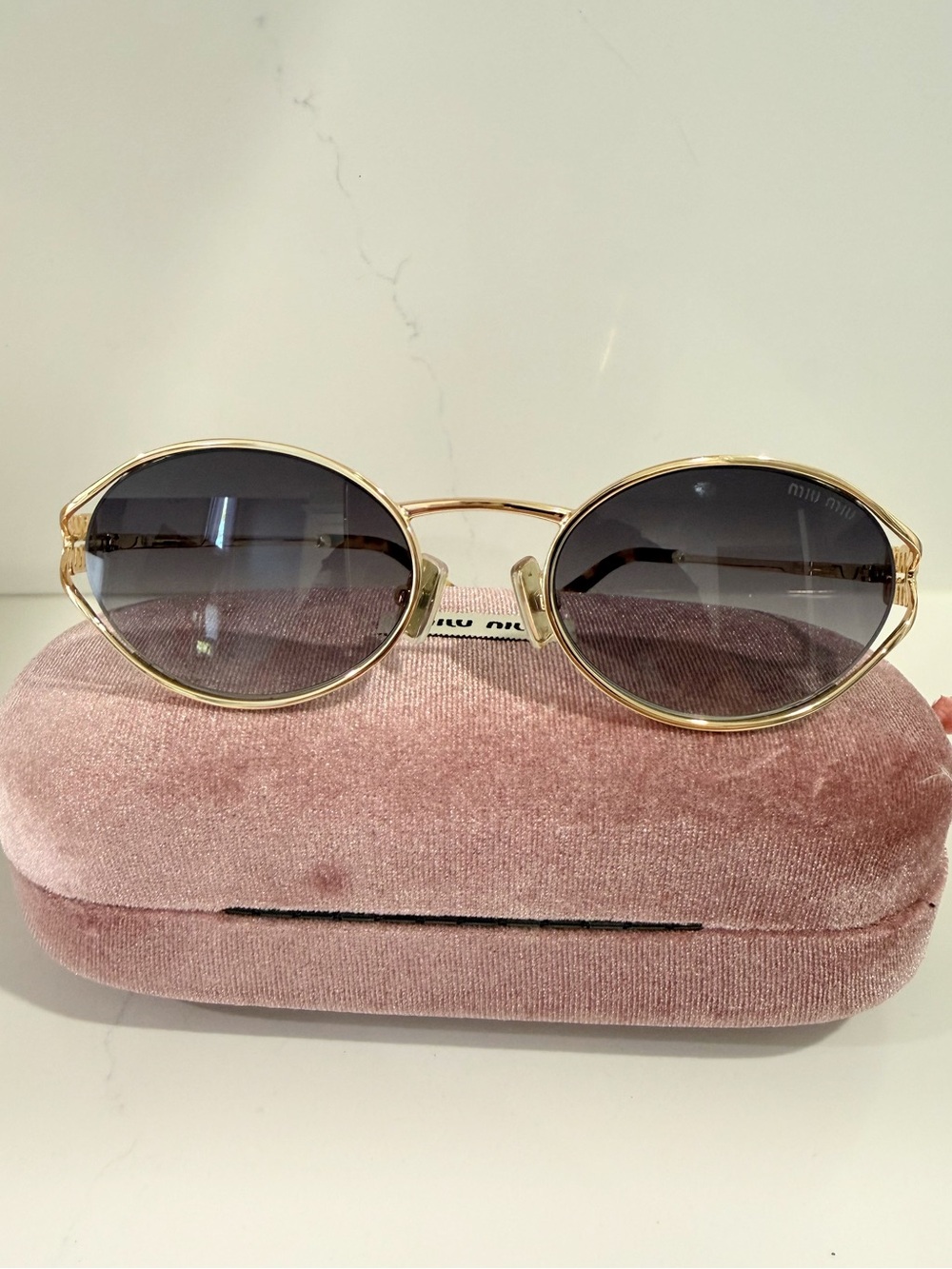 MiuMiu 52YS Gradient Oval Sunglasses - Picture 2 of 3